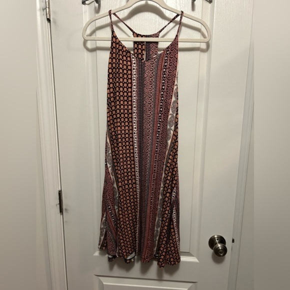 Rachel Zoe Racerback Mini Dress with Built in Bra Size Medium women’s boho Aztec - Picture 1 of 15